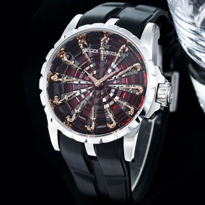 Roger Dubuis Factory ROGER DUBUIS EXCALIBUR Silver Steel Case Diameter 45mm Watch